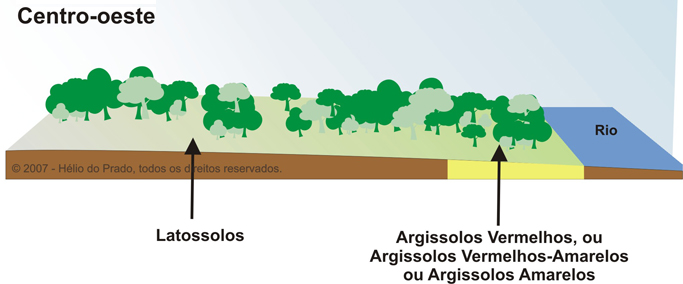 Figura 11. Solos-paisagens na região centro-oeste do Brasil.